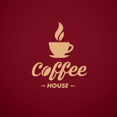 Coffee break logo design, vector illustration