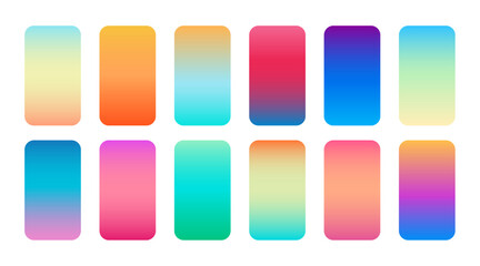 trendy colorful gradient background in collection for UI element