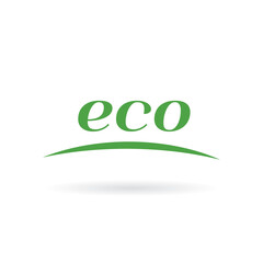 Naklejka premium Eco logo vector green leaf template design