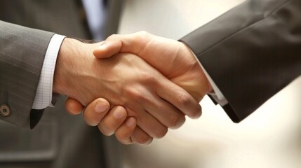 Business handshake between two businessmen