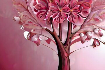 Beautiful abstract pink wallpaper Generative AI