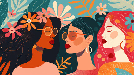 Women's day illustration background poster