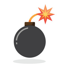  Bomb vector illustration on white background.