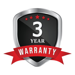 Premium 3 Year Shield Warranty Logo Sticker Label Template Design png Transparent Background