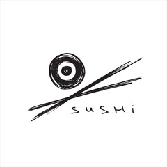 Sushi logo design vector illustration