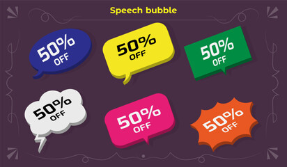 3d speech bubble set 01 chat box dialogue text message thought balloon element pack