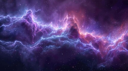 Abstract cosmic texture with vibrant blue and purple hues,  - Generative AI