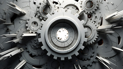 Cogs and gear wheels mechanisms background industrial machine technology 
 - obrazy, fototapety, plakaty