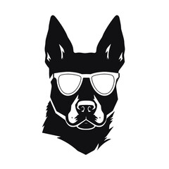 German Shepherd Dog Puppy Portrait Instant Download includes Cricut, Cameo German Shepherd Silhouette