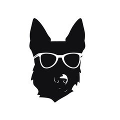 German Shepherd Dog Puppy Portrait Instant Download includes Cricut, Cameo German Shepherd Silhouette