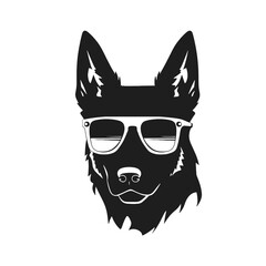 German Shepherd Dog Puppy Portrait Instant Download includes Cricut, Cameo German Shepherd Silhouette