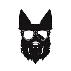 German Shepherd Dog Puppy Portrait Instant Download includes Cricut, Cameo German Shepherd Silhouette