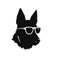 German Shepherd Dog Puppy Portrait Instant Download includes Cricut, Cameo German Shepherd Silhouette