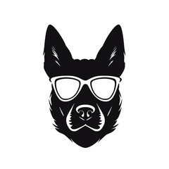 German Shepherd Dog Puppy Portrait Instant Download includes Cricut, Cameo German Shepherd Silhouette