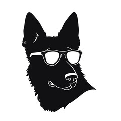German Shepherd Dog Puppy Portrait Instant Download includes Cricut, Cameo German Shepherd Silhouette