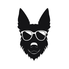 German Shepherd Dog Puppy Portrait Instant Download includes Cricut, Cameo German Shepherd Silhouette