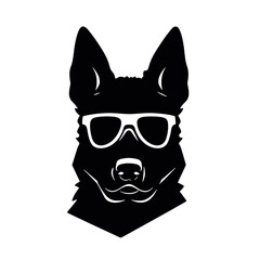 German Shepherd Dog Silhouette Vector Graphics
