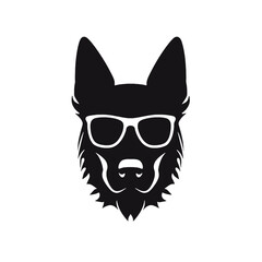 German Shepherd Dog Silhouette Vector Graphics