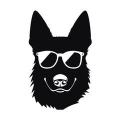 German Shepherd Dog Silhouette Vector Graphics