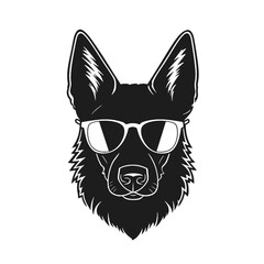 German Shepherd Dog Silhouette Vector Graphics