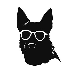 German Shepherd Dog Silhouette Vector Graphics