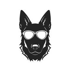 German Shepherd Dog Silhouette Vector Graphics