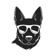 German Shepherd Dog Silhouette Vector Graphics