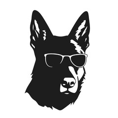 German Shepherd Silhouette 
