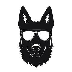 German Shepherd Silhouette 
