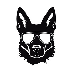 German Shepherd Silhouette 
