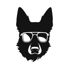 German Shepherd Silhouette 
