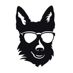 German Shepherd Silhouette 
