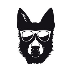 German Shepherd Silhouette 
