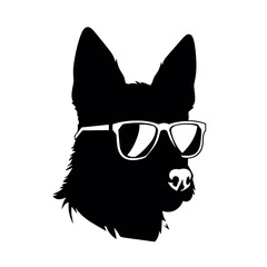 German Shepherd Silhouette 
