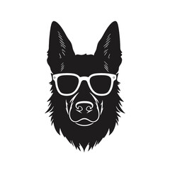 German Shepherd Silhouette 
