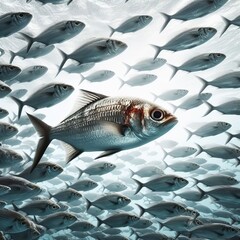 Shoal of fish in the ocean