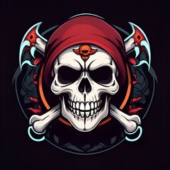 Cute and scary cartoon skull pictures, stickers, t-shirts.