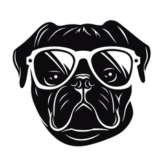 Pug dog - isolated vector illustration