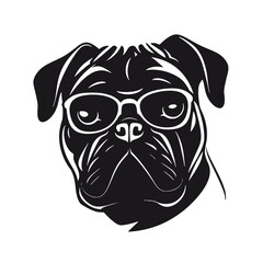 Pug dog - isolated vector illustration