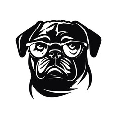 Pug dog - isolated vector illustration
