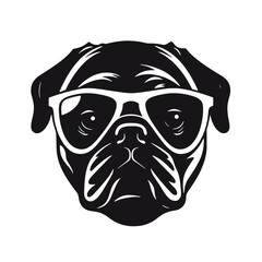 Pug dog - isolated vector illustration