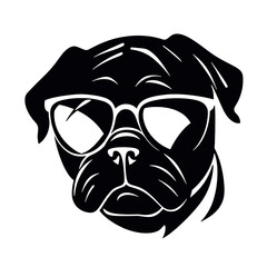 Pug dog - isolated vector illustration