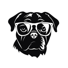 Pug dog - isolated vector illustration