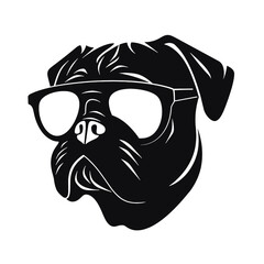 Pug dog - isolated vector illustration