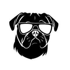 Pug dog - isolated vector illustration