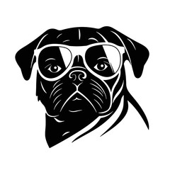 Pug dog - isolated vector illustration
