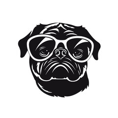 Pug dog - isolated vector illustration