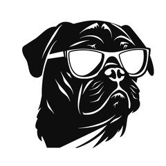 Pug dog - isolated vector illustration