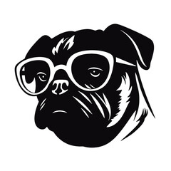 Pug dog - isolated vector illustration