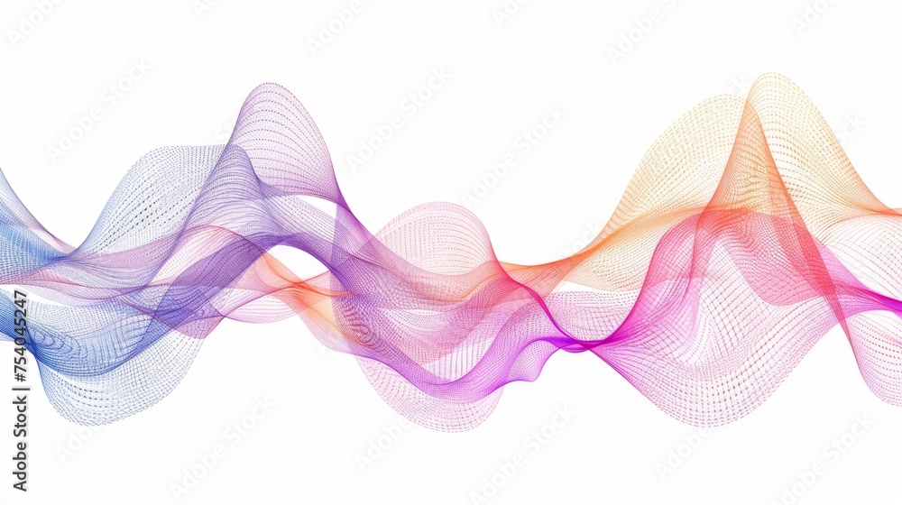 Poster dynamic abstract rainbow wave background for design projects colorful and vibrant waves concept
